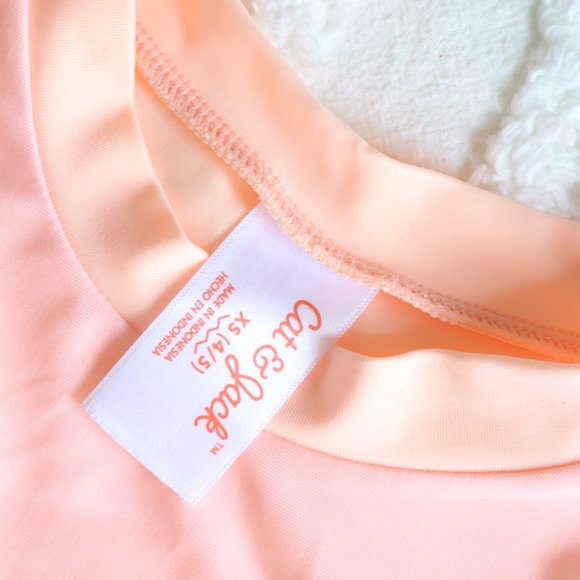 Cat & Jack | Cropped Ruffle Beach Wave Sunset Rash Guard Swim Shirt NWT | XS 4/5 - Picture 4 of 9